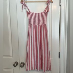 Cute pinstripe spring summer Lulus halter dress